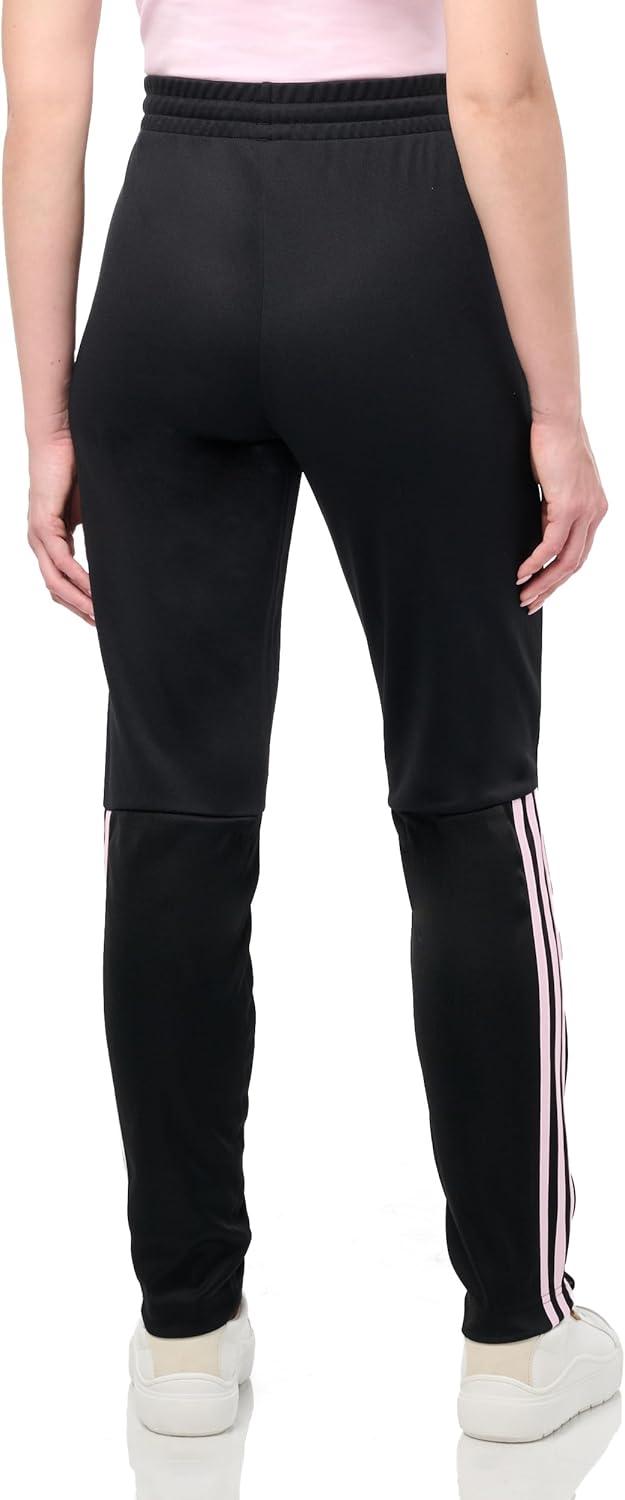 imageadidas Womens Sereno Cut 3Stripes Slim Tapered PantsBlackClear Pink