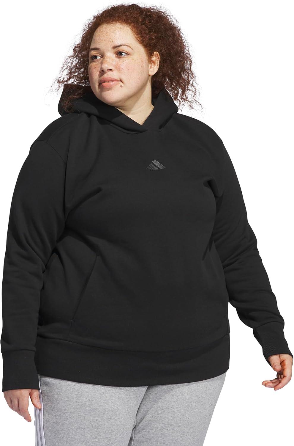 imageadidas womens All Szn Fleece Loose HoodieBlack