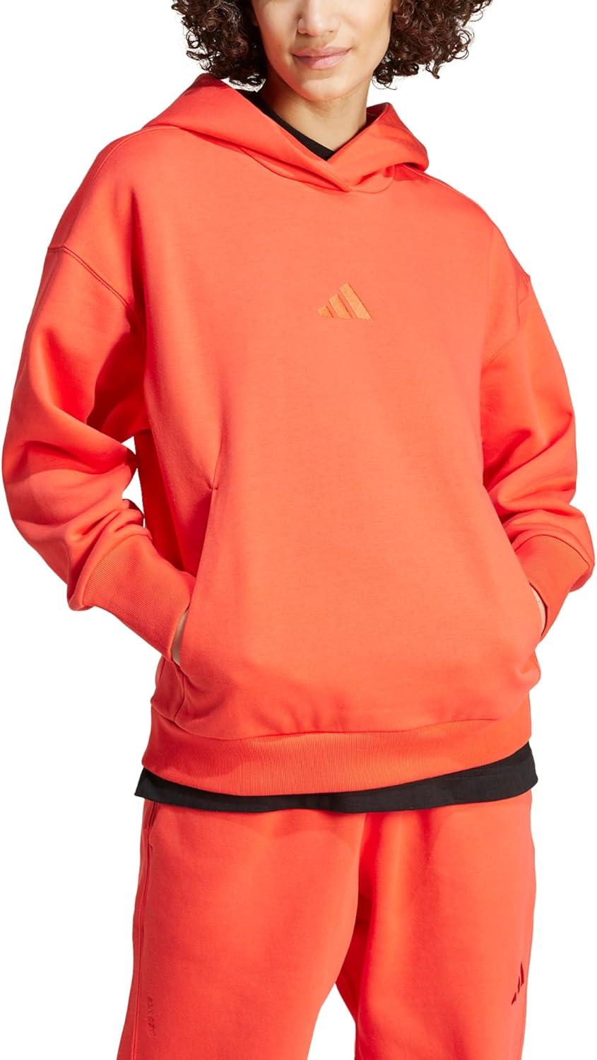 imageadidas womens All Szn Fleece Loose HoodieBright Red