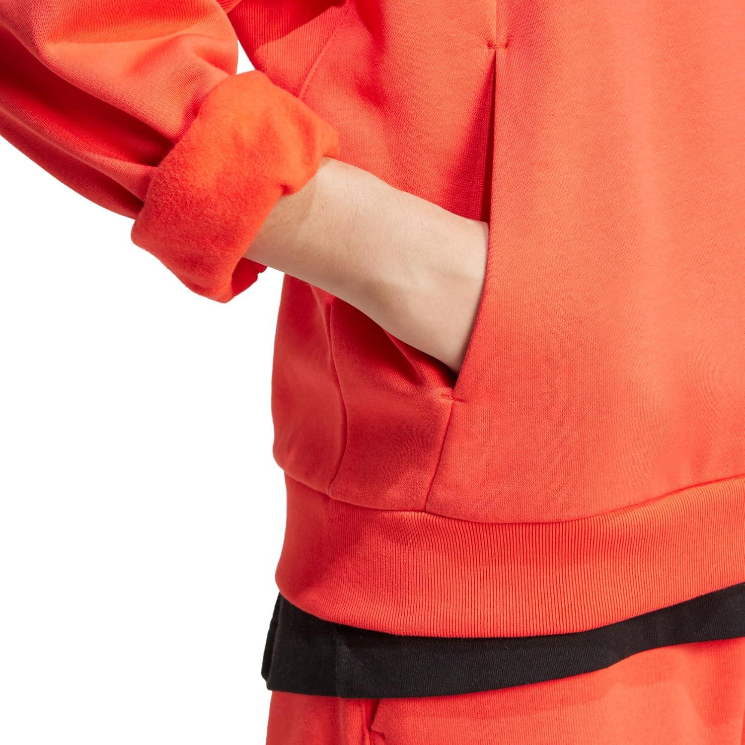 imageadidas womens All Szn Fleece Loose HoodieBright Red