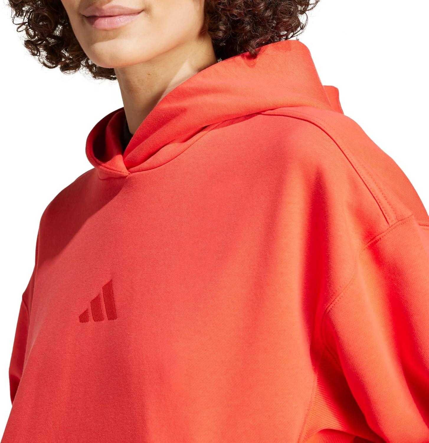 imageadidas womens All Szn Fleece Loose HoodieBright Red