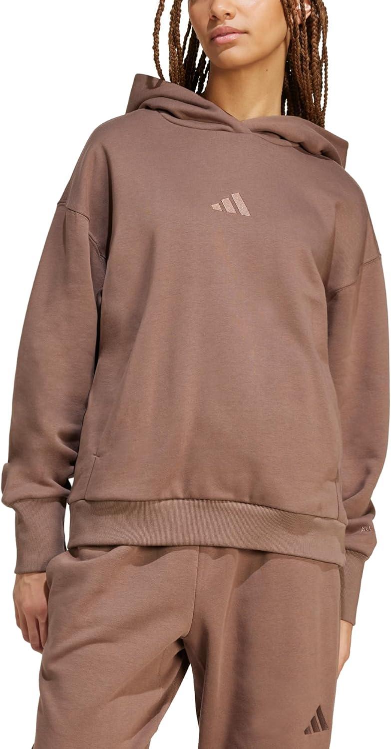 imageadidas womens All Szn Fleece Loose HoodieEarth Strata