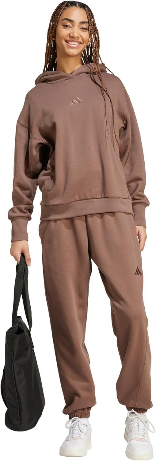 imageadidas womens All Szn Fleece Loose HoodieEarth Strata