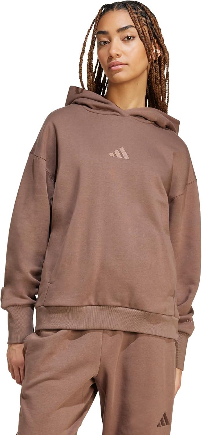 imageadidas womens All Szn Fleece Loose HoodieEarth Strata