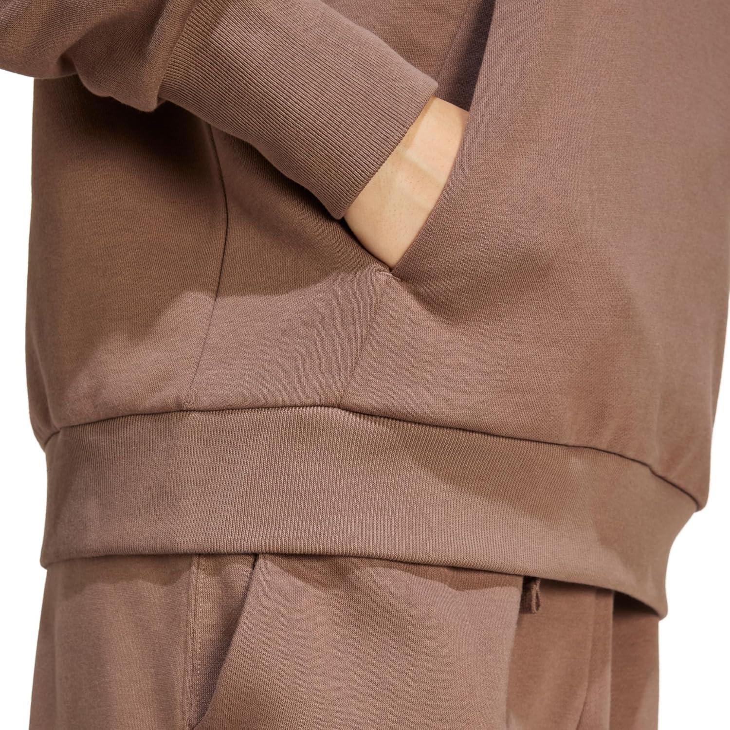 imageadidas womens All Szn Fleece Loose HoodieEarth Strata