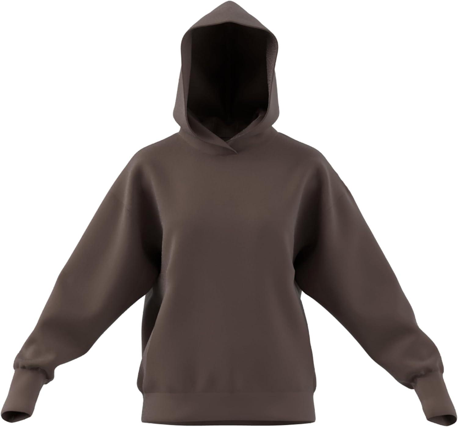 imageadidas womens All Szn Fleece Loose HoodieEarth Strata