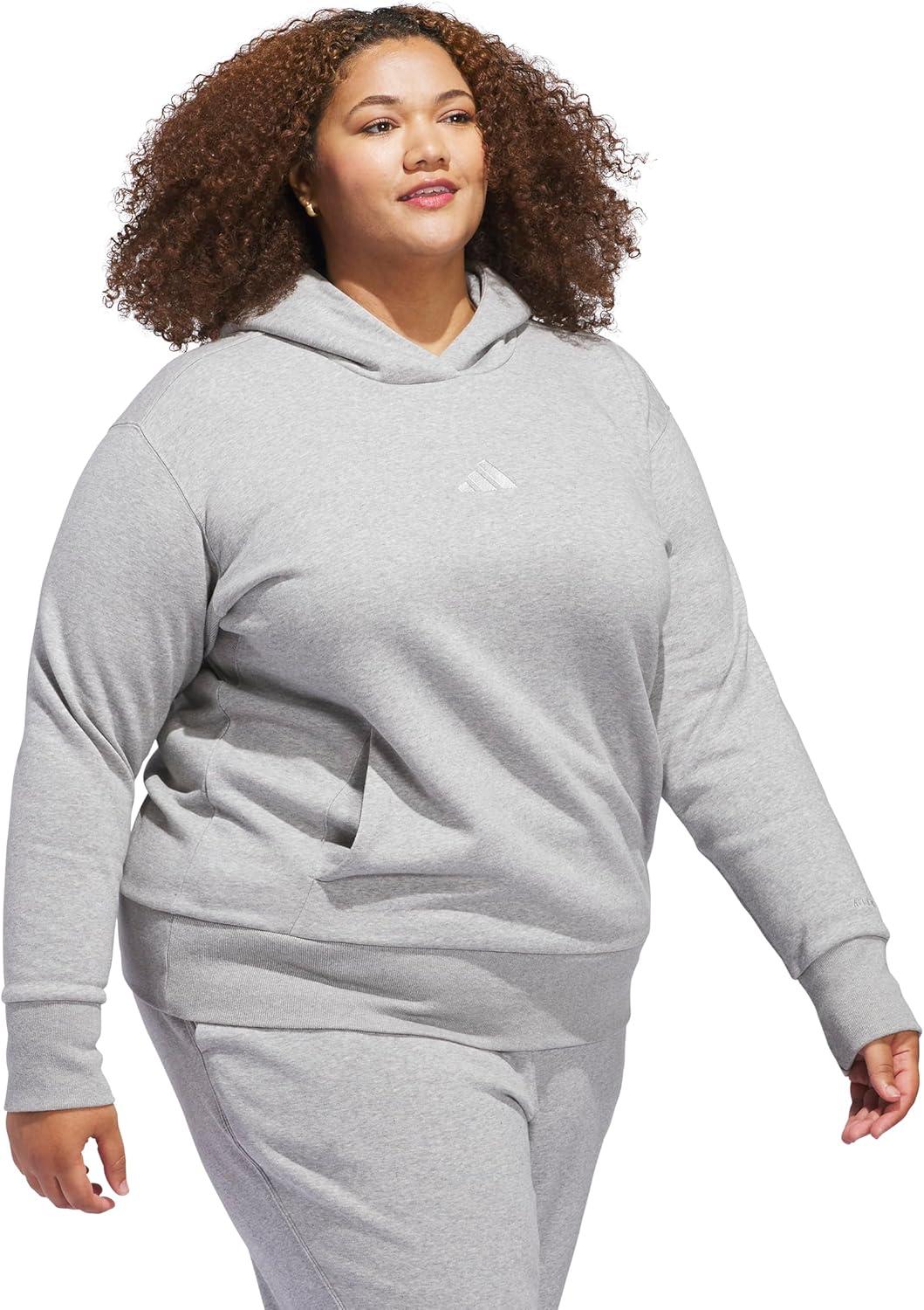 imageadidas womens All Szn Fleece Loose HoodieMedium Grey Heather