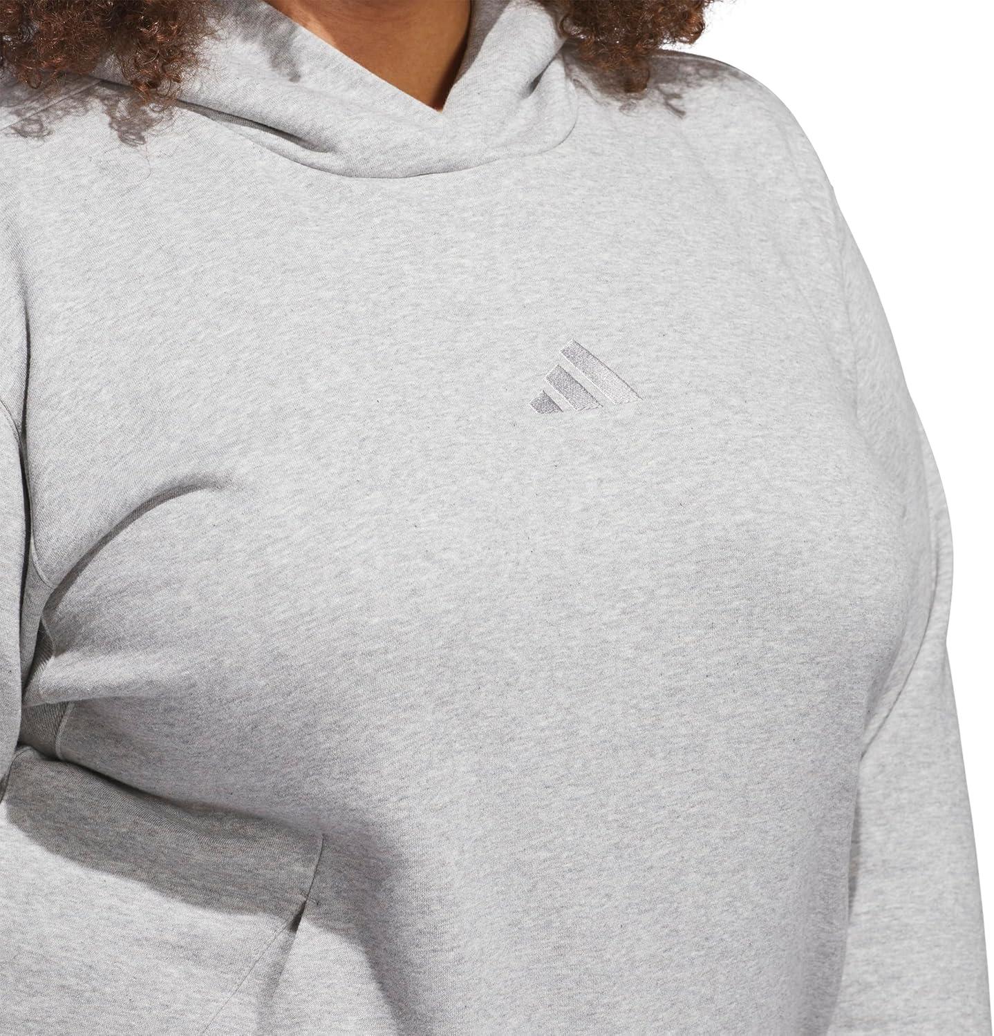 imageadidas womens All Szn Fleece Loose HoodieMedium Grey Heather