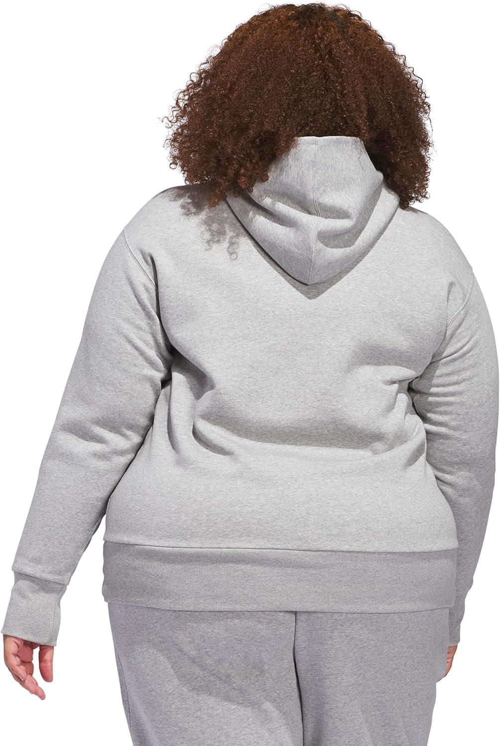 imageadidas womens All Szn Fleece Loose HoodieMedium Grey Heather