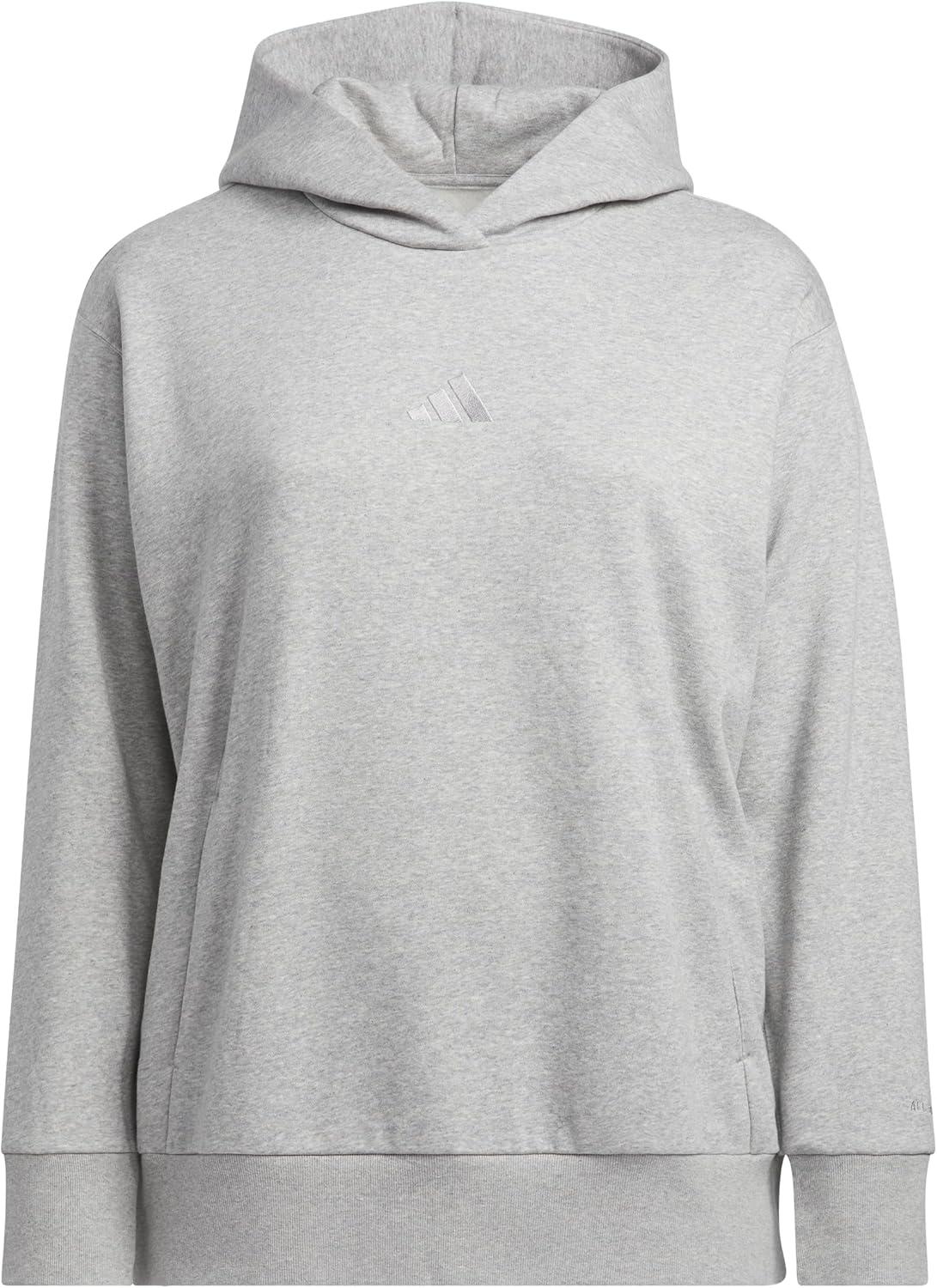 imageadidas womens All Szn Fleece Loose HoodieMedium Grey Heather