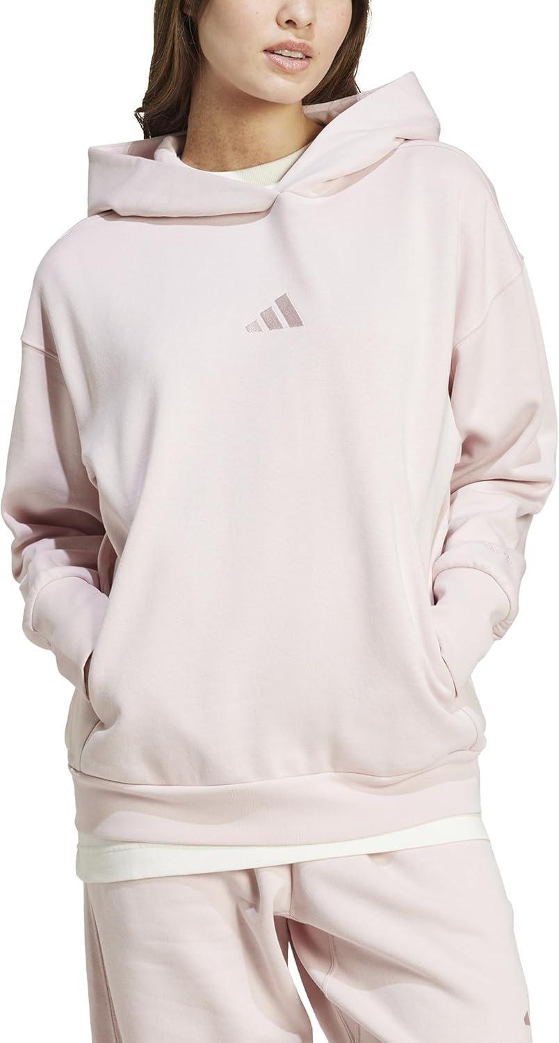 imageadidas womens All Szn Fleece Loose HoodieSandy Pink