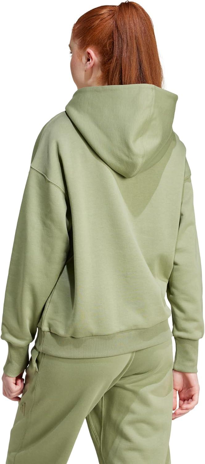 imageadidas womens All Szn Fleece Loose HoodieTent Green