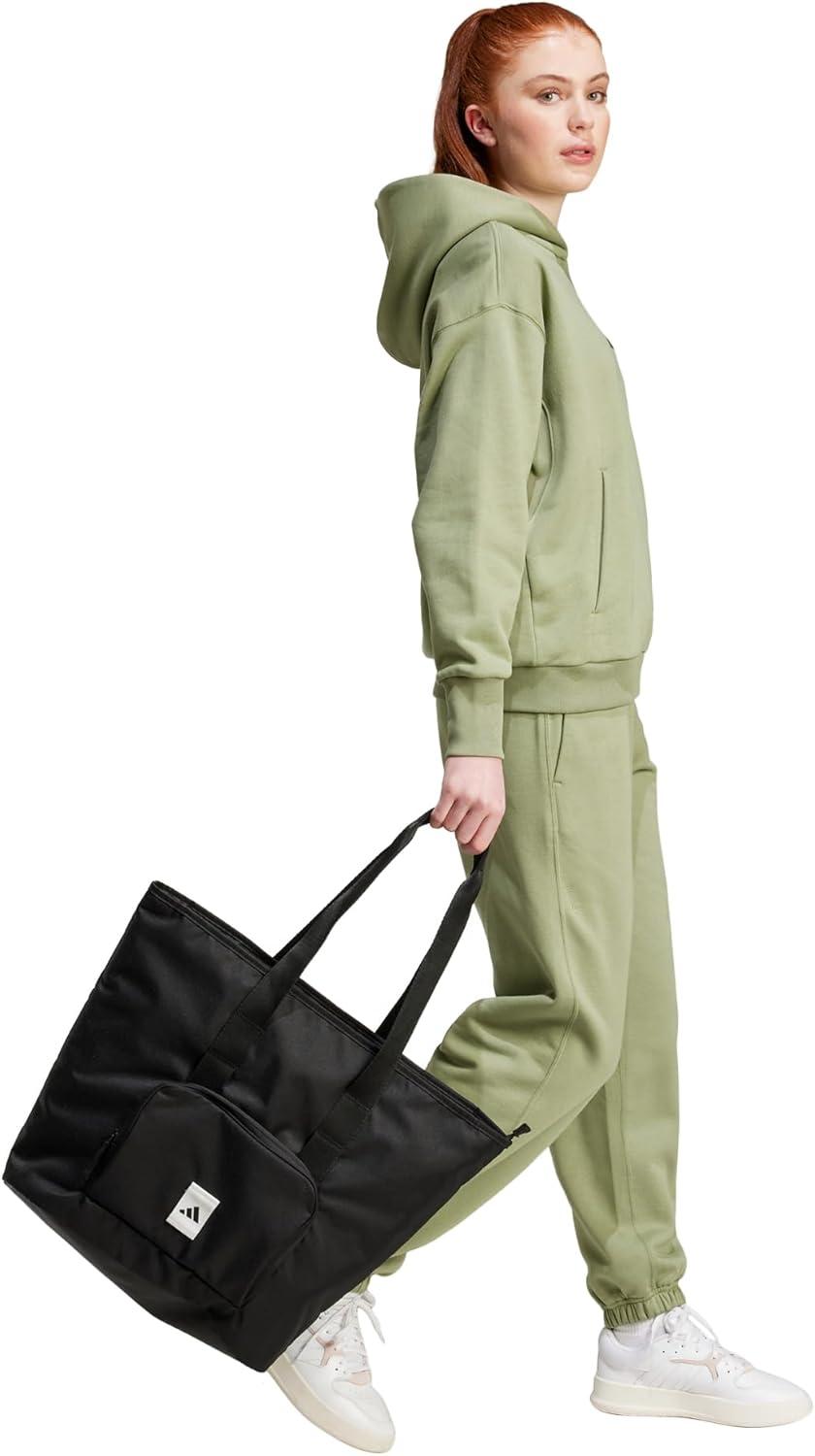 imageadidas womens All Szn Fleece Loose HoodieTent Green