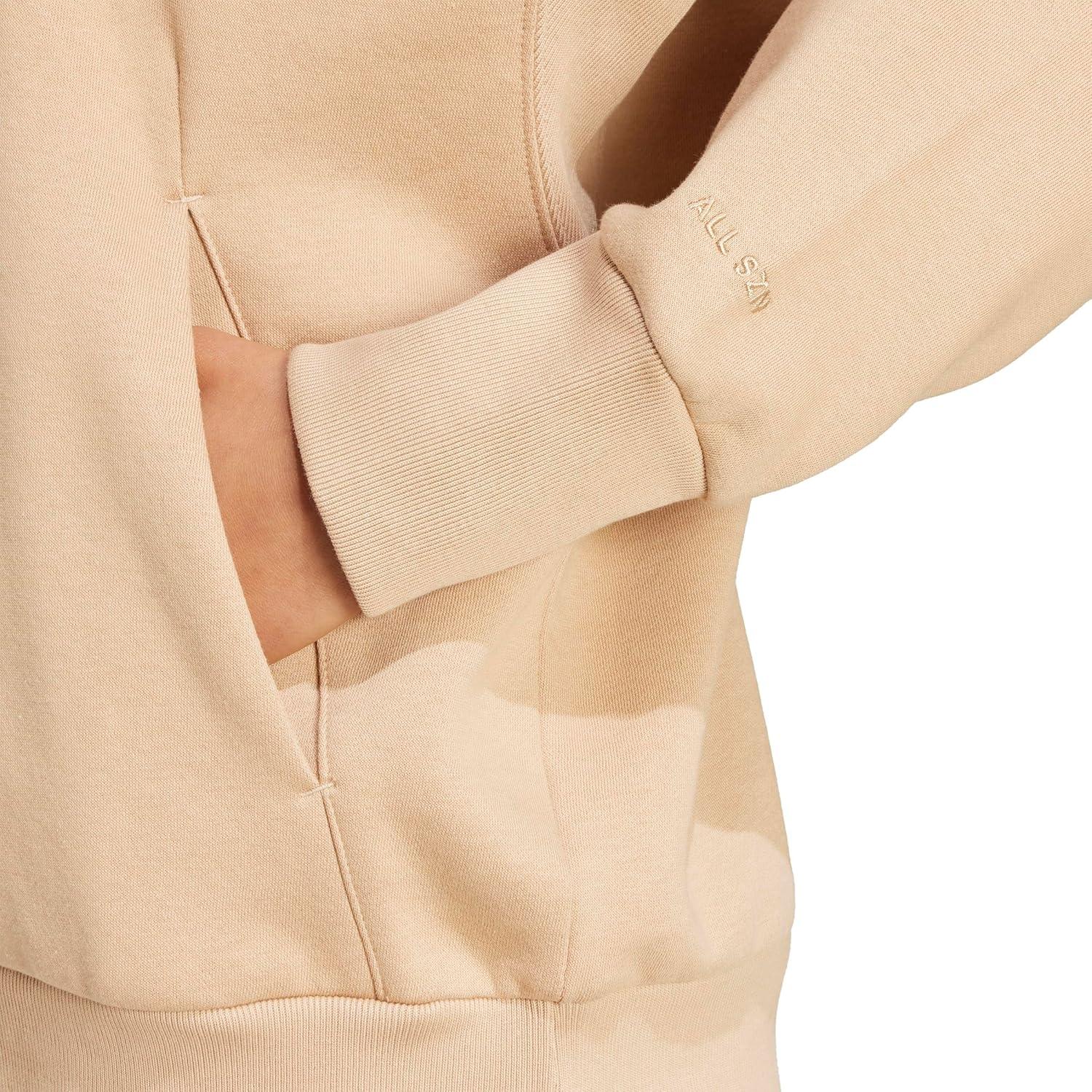 imageadidas womens All Szn Fleece Loose HoodieWarm Sandstone