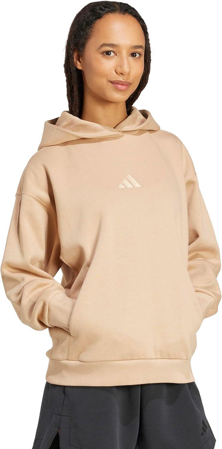 imageadidas womens All Szn Fleece Loose HoodieWarm Sandstone