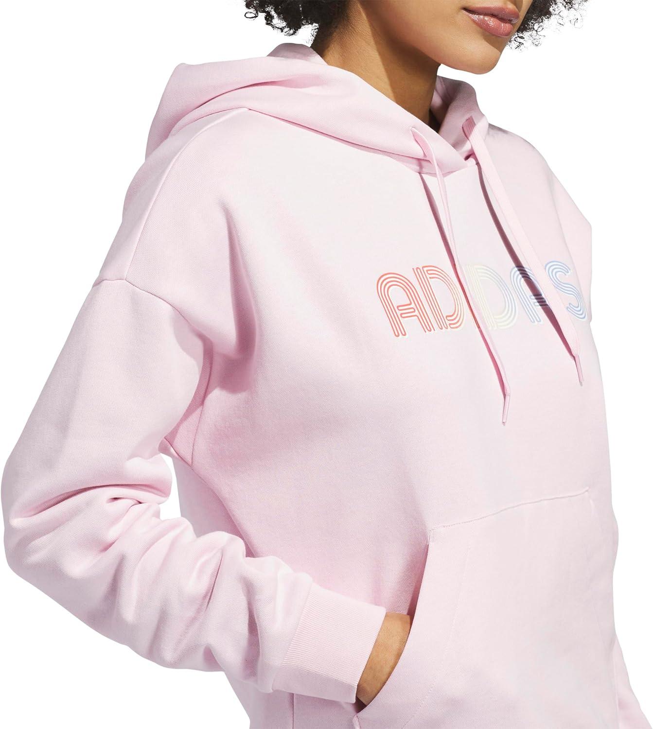 imageadidas womens Wordmark Graphic HoodieClear Pink