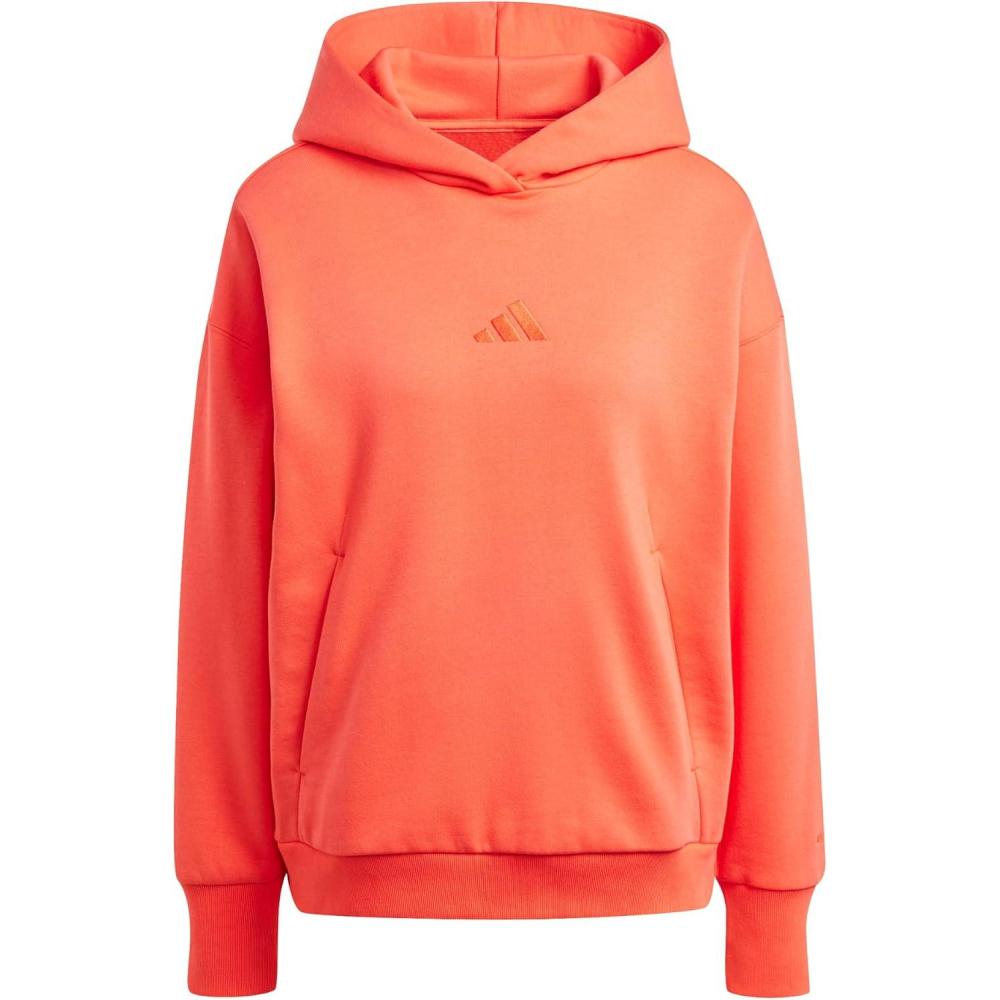 imageadidas womens All Szn Fleece Loose HoodieBright Red