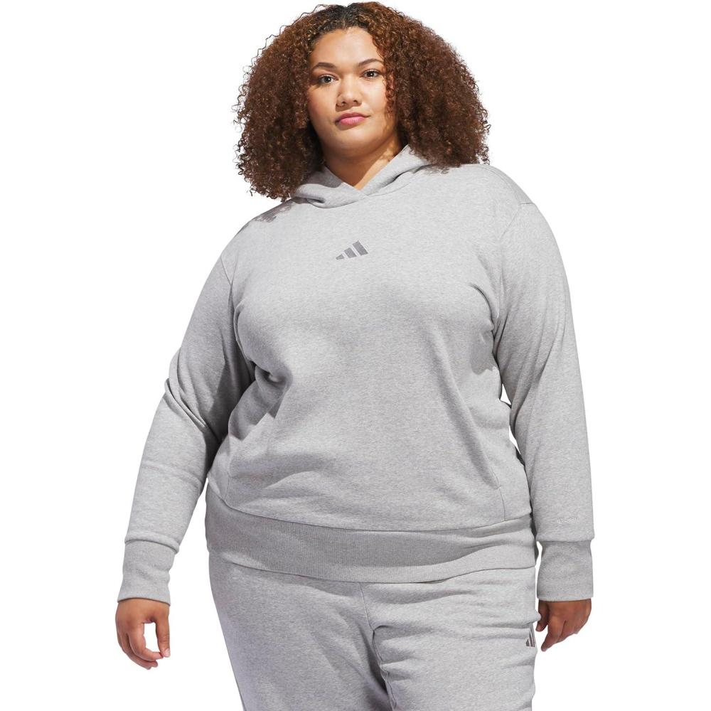 imageadidas womens All Szn Fleece Loose HoodieMedium Grey Heather