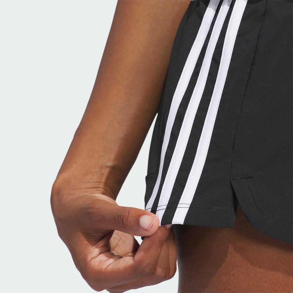 imageAdidas Womens 3Stripes Woven Shorts LegendCore BlackCore White