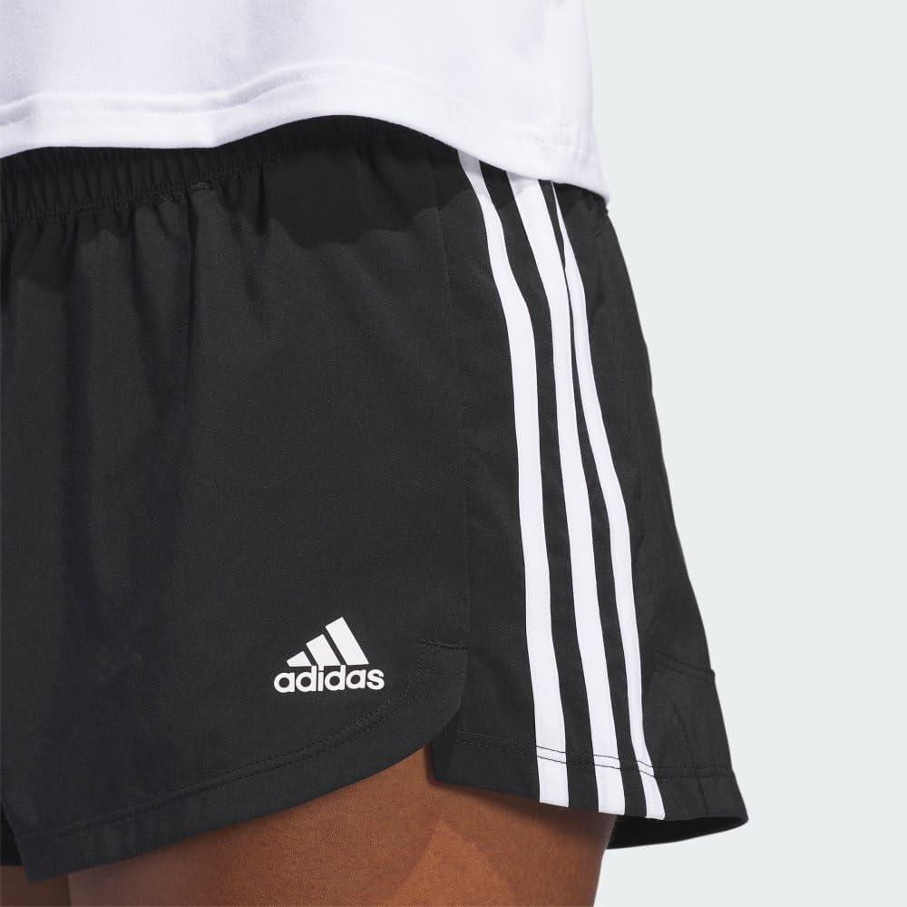 imageAdidas Womens 3Stripes Woven Shorts LegendCore BlackCore White