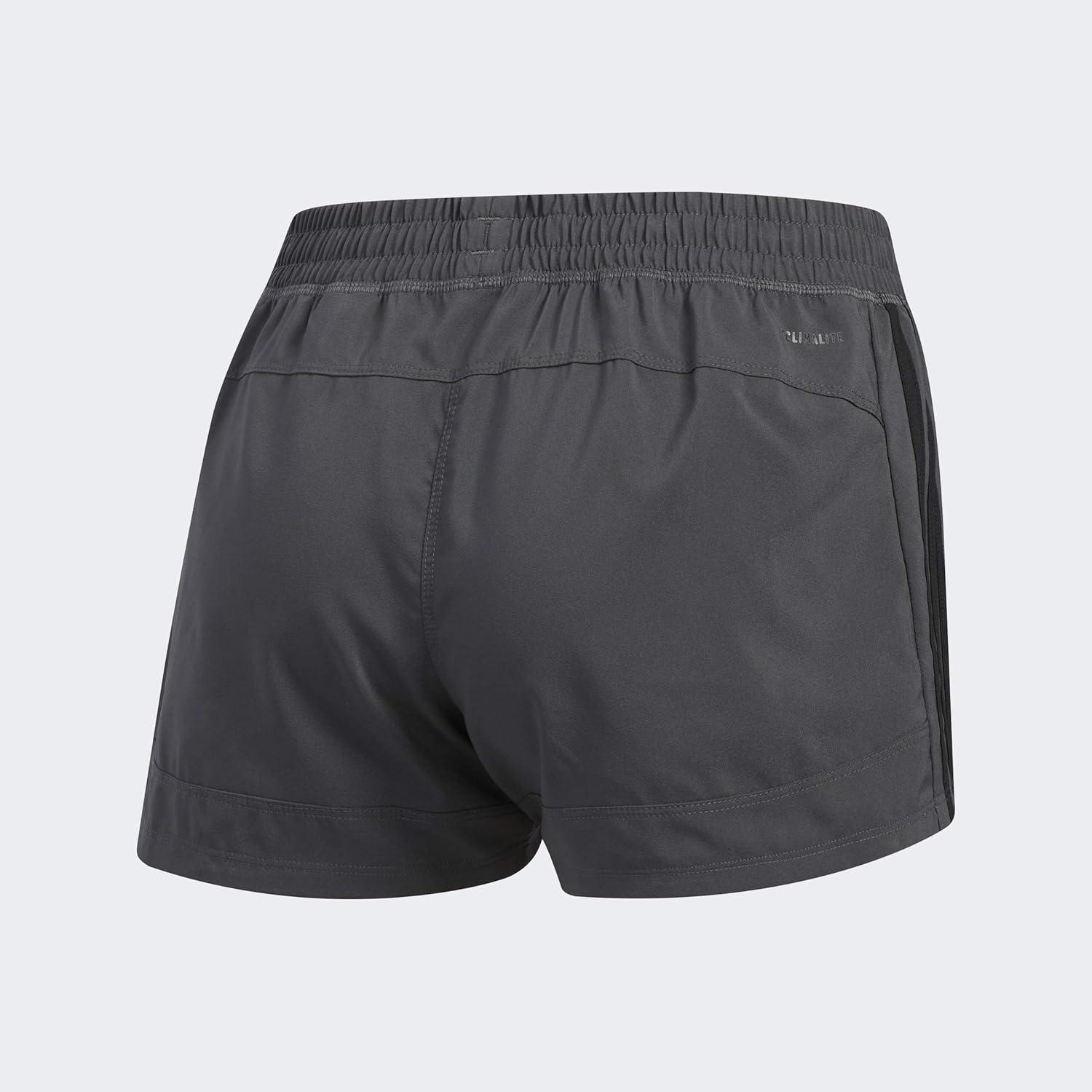 imageAdidas Womens 3Stripes Woven Shorts LegendGrey Black