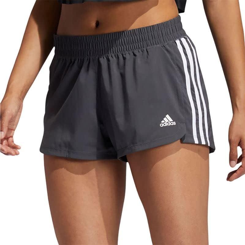 imageAdidas Womens 3Stripes Woven Shorts LegendGrey SixBlack