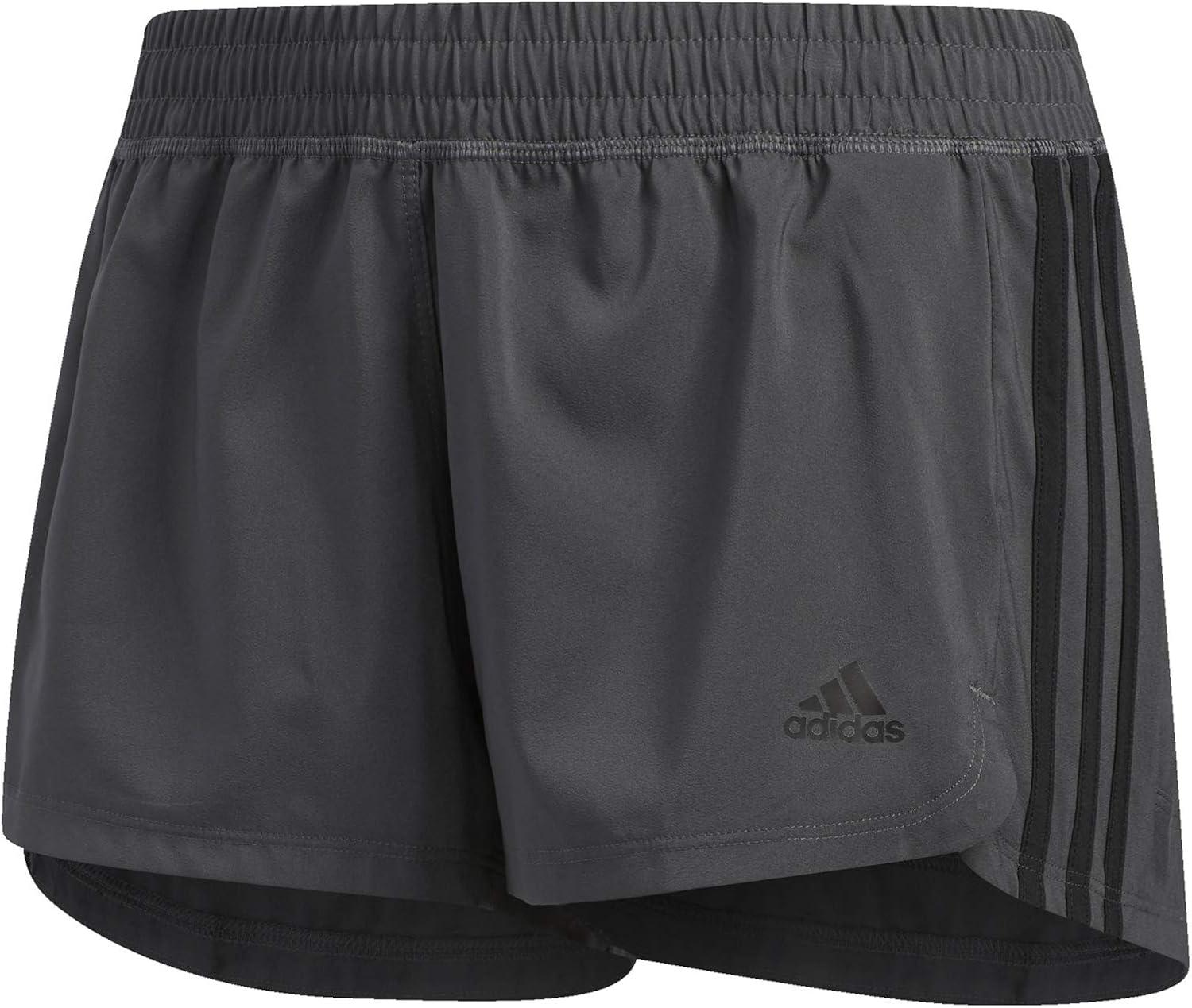 imageAdidas Womens 3Stripes Woven Shorts LegendGreyBlack