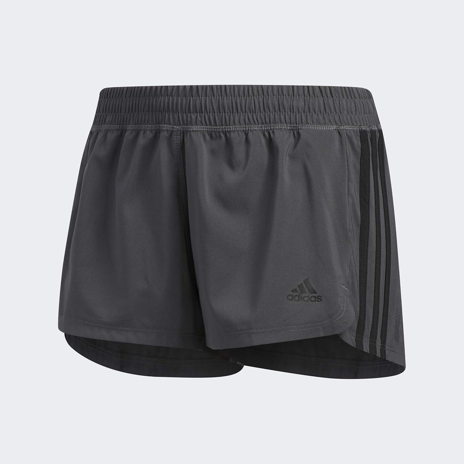 imageAdidas Womens 3Stripes Woven Shorts LegendGreyBlack