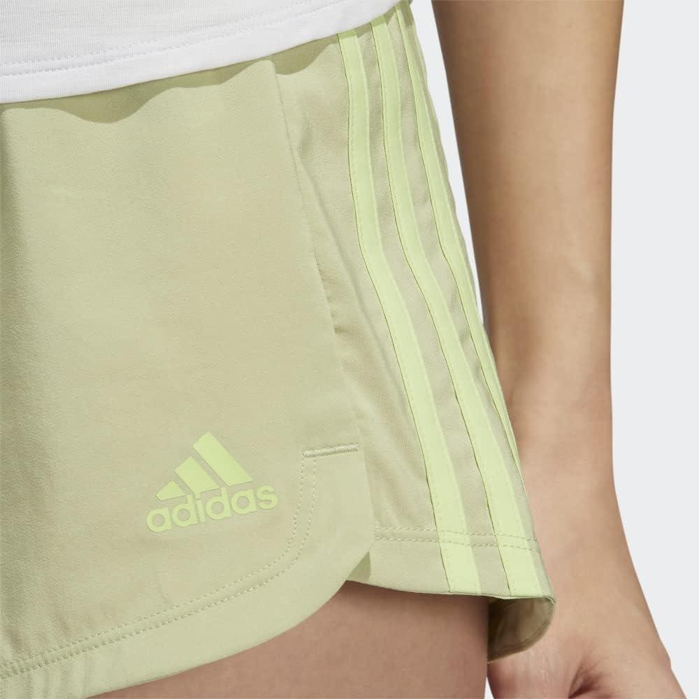 imageAdidas Womens 3Stripes Woven Shorts LegendMagic Lime