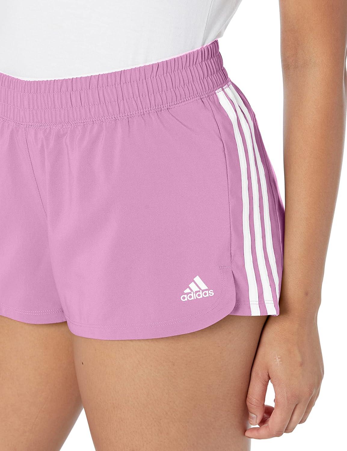 imageAdidas Womens 3Stripes Woven Shorts LegendPulse LilacWhite