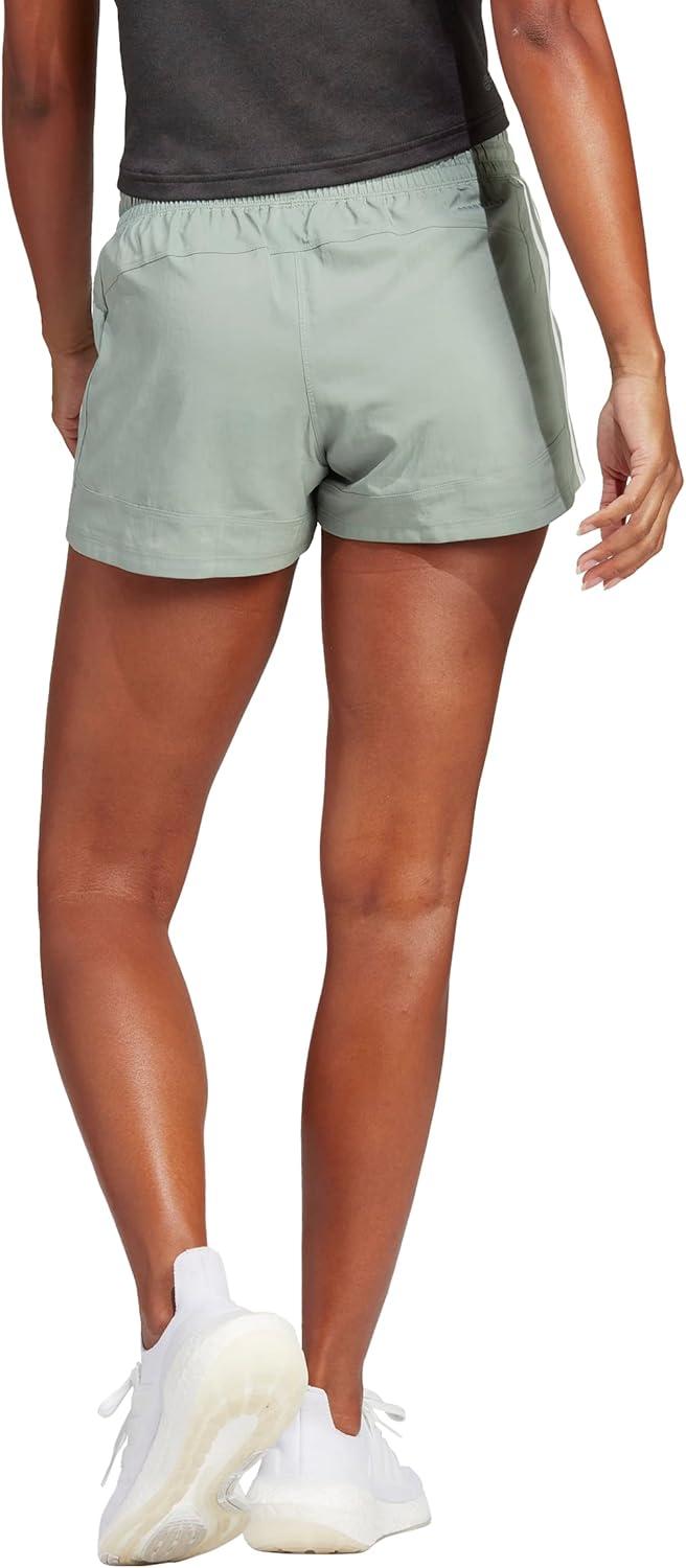 imageAdidas Womens 3Stripes Woven Shorts LegendSilver GreenWhite
