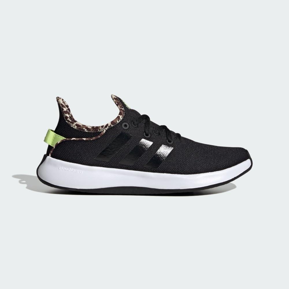 imageAdidas Womens Cloudfoam Pure Sportswear SneakersSneakerBlackBlackPulse Lime