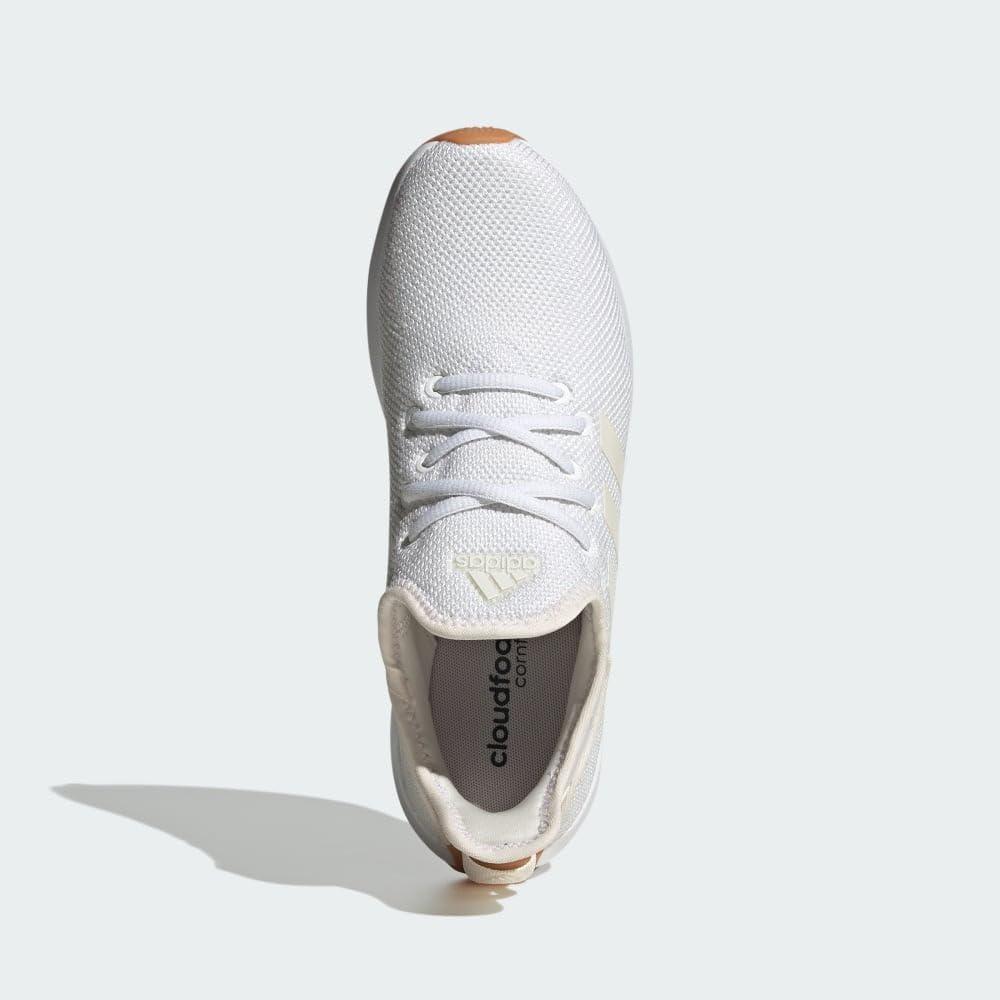 imageAdidas Womens Cloudfoam Pure Sportswear SneakersSneakerWhiteChalk WhiteZero Metallic