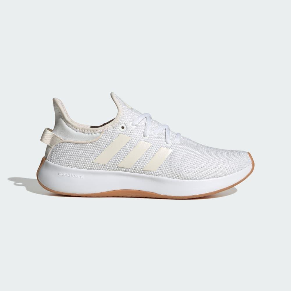 imageAdidas Womens Cloudfoam Pure Sportswear SneakersSneakerWhiteChalk WhiteZero Metallic