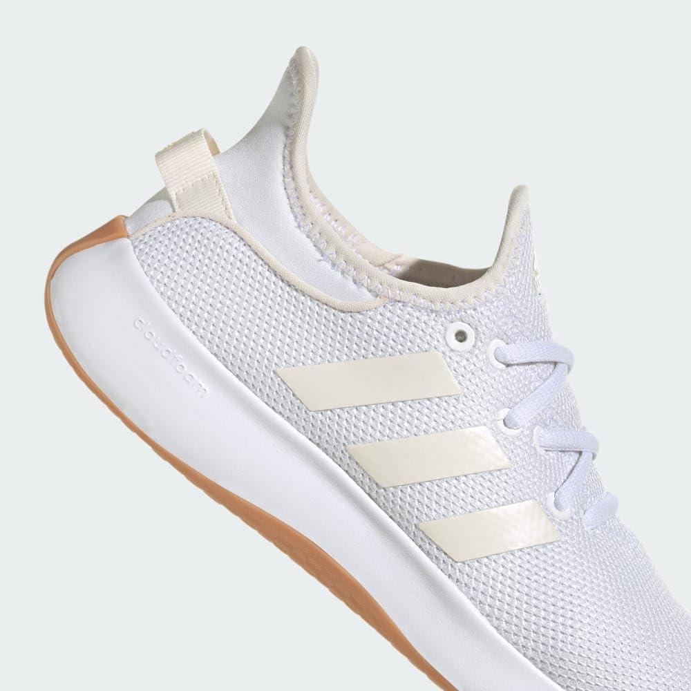 imageAdidas Womens Cloudfoam Pure Sportswear SneakersSneakerWhiteChalk WhiteZero Metallic