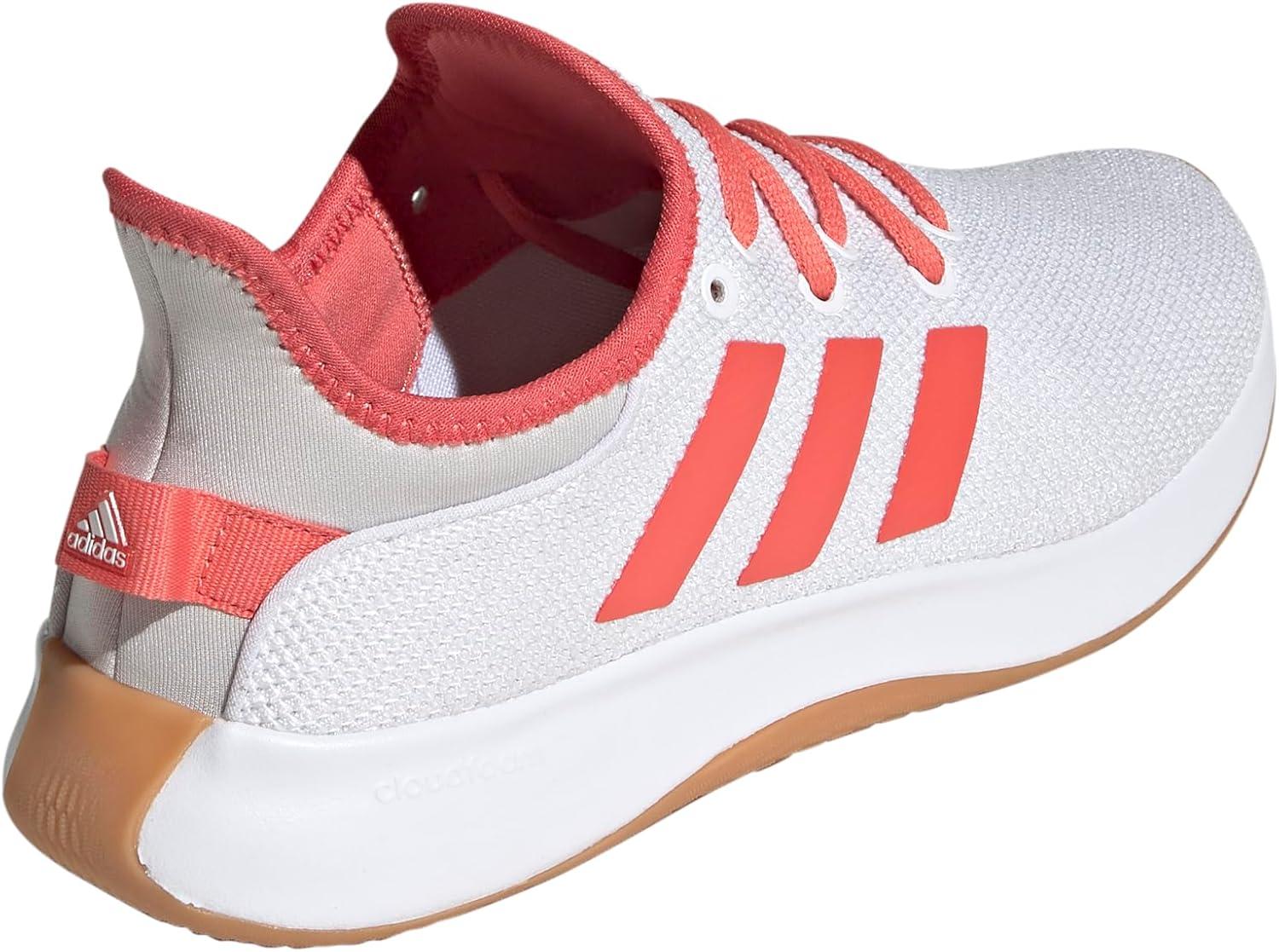 imageAdidas Womens Cloudfoam Pure Sportswear SneakersSneakerWhitePreloved ScarletGrey