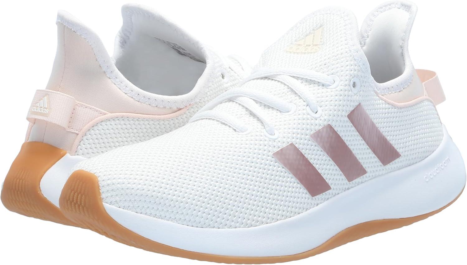 imageAdidas Womens Cloudfoam Pure Sportswear SneakersSneakerWhiteSandy Pink MetWonder Quartz