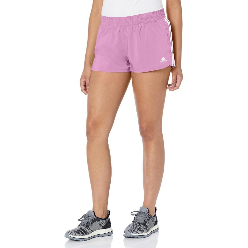 imageAdidas Womens 3Stripes Woven Shorts LegendPulse LilacWhite