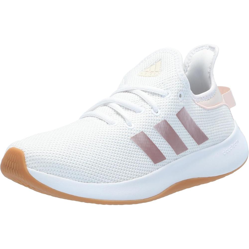 imageAdidas Womens Cloudfoam Pure Sportswear SneakersSneakerWhiteSandy Pink MetWonder Quartz