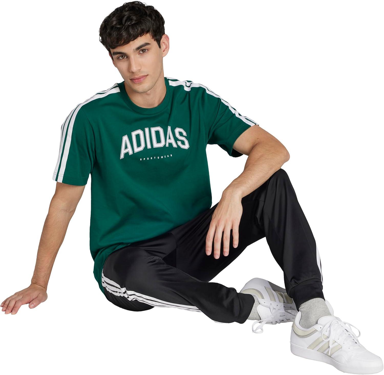 imageAdidas Mens Essentials 3Stripes French Terry PantsCollegiate Green