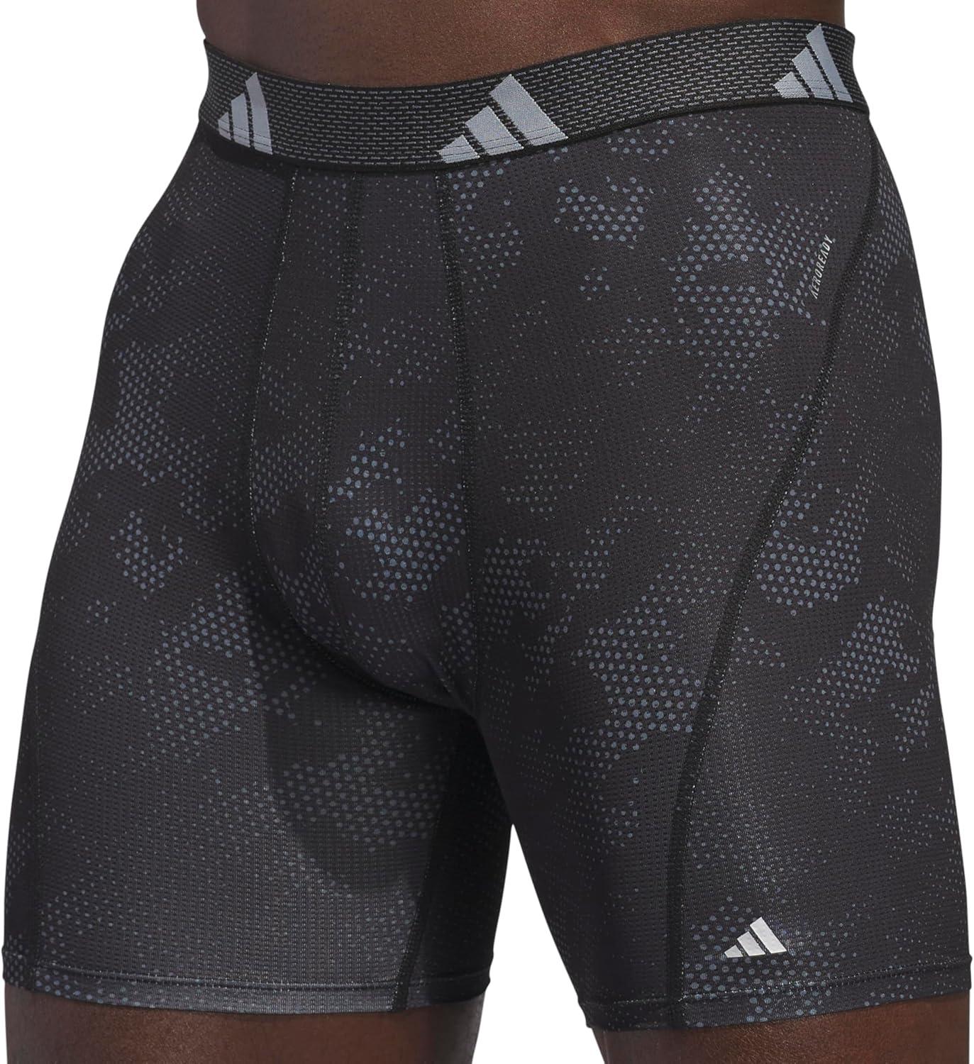 imageadidas Mens Performance Athletic Mesh Boxer Brief Underwear Moisture Wicking Sport Comfort 3PackDrift OnixblackBlackBlack