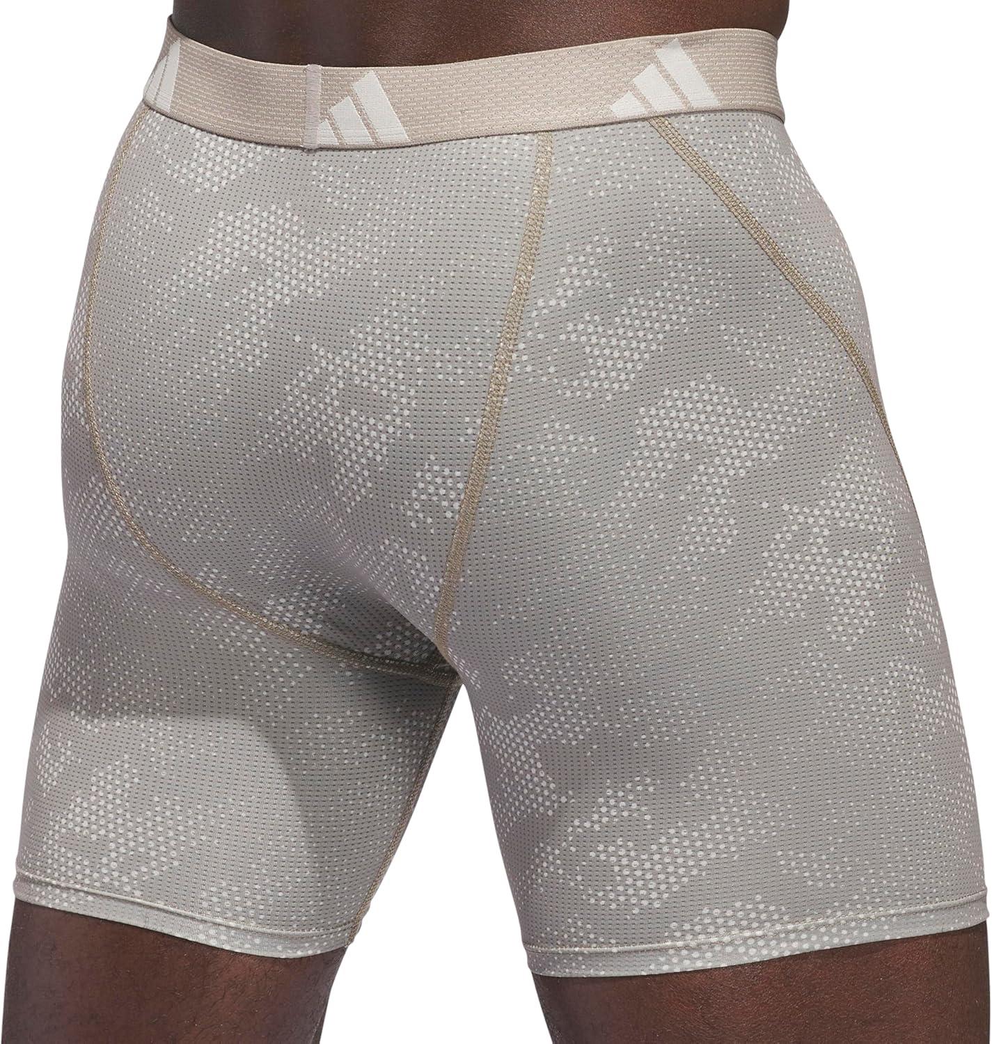 imageadidas Mens Performance Athletic Mesh Boxer Brief Underwear Moisture Wicking Sport Comfort 3PackDrift Wonder Aluminaputty BeigeCarbon GreyOnix Grey