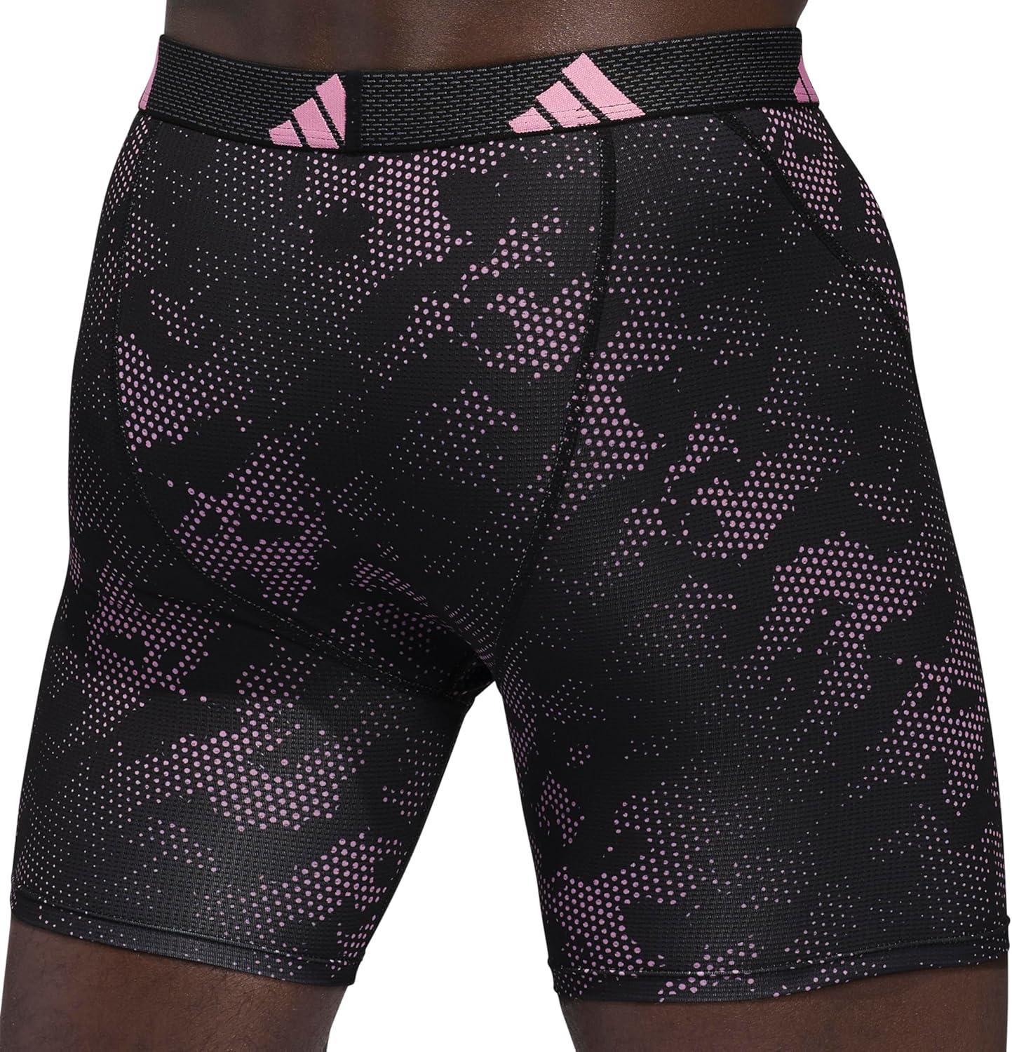 imageadidas Mens Performance Athletic Mesh Boxer Brief Underwear Moisture Wicking Sport Comfort 3PackDrifttrue PinkblackTrue PinkBlack