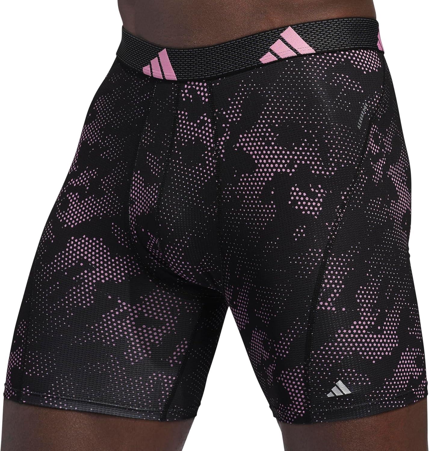 imageadidas Mens Performance Athletic Mesh Boxer Brief Underwear Moisture Wicking Sport Comfort 3PackDrifttrue PinkblackTrue PinkBlack