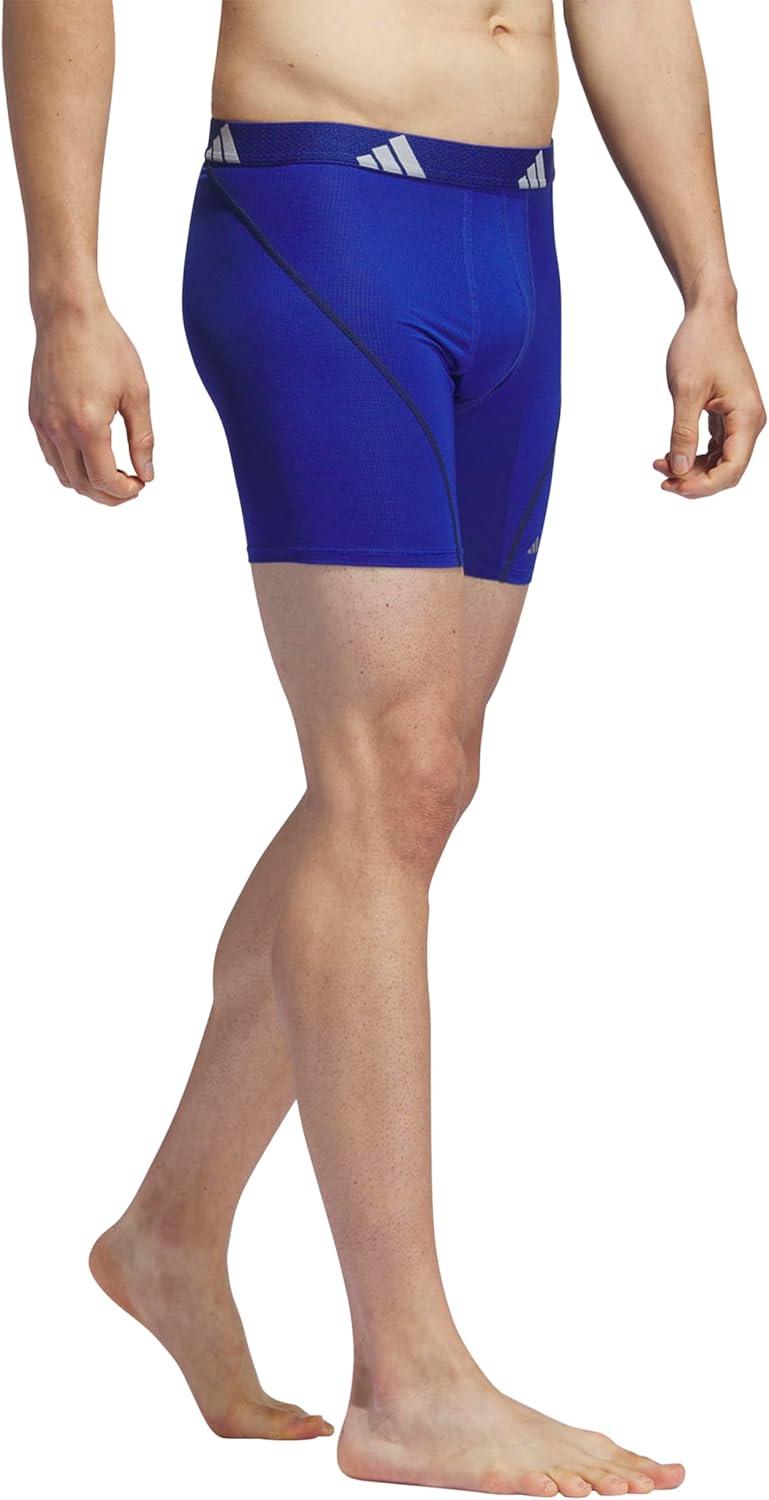 imageadidas Mens Performance Athletic Mesh Boxer Brief Underwear Moisture Wicking Sport Comfort 3PackTeam Royal BlueLegend Ink BlueOnix Grey