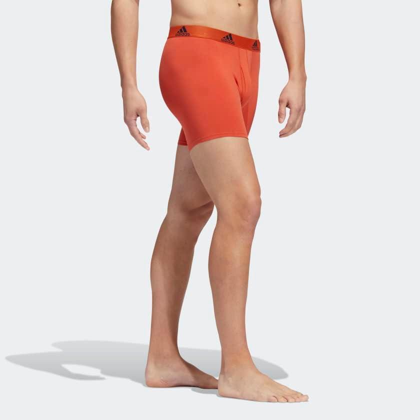 imageadidas Mens Performance Stretch Cotton Boxer Briefs Mens Underwear Boxer Brief Soft Stretch Superior Comfort 3PackPreloved BlueLegend Ink BluePreloved Red