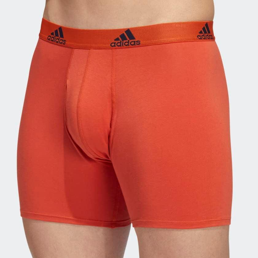 imageadidas Mens Performance Stretch Cotton Boxer Briefs Mens Underwear Boxer Brief Soft Stretch Superior Comfort 3PackPreloved BlueLegend Ink BluePreloved Red