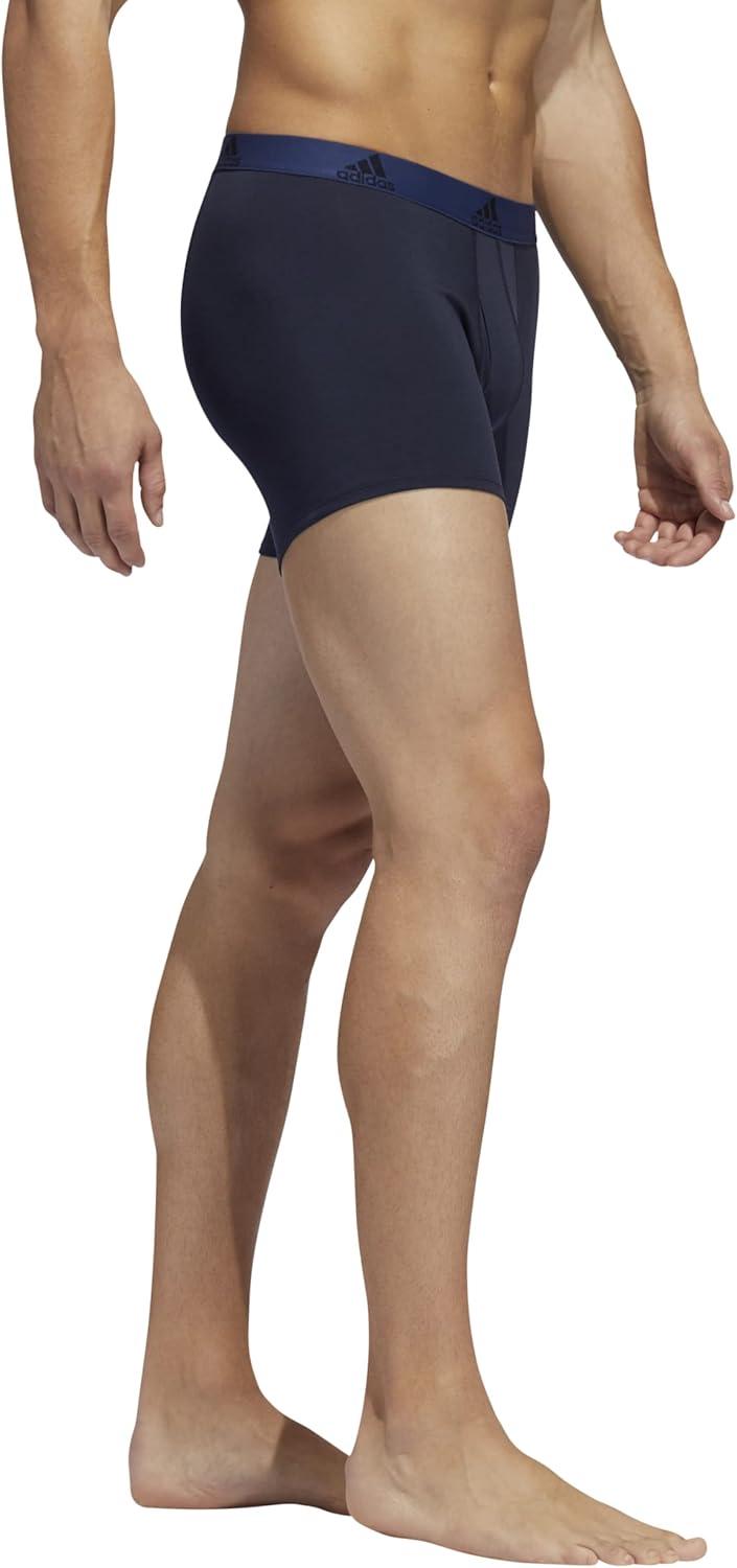 imageadidas Mens Performance Stretch Cotton Boxer Briefs Mens Underwear Boxer Brief Soft Stretch Superior Comfort 3PackTech IndigoLegend Ink OnixLegend Ink Legend InkTech Indigo