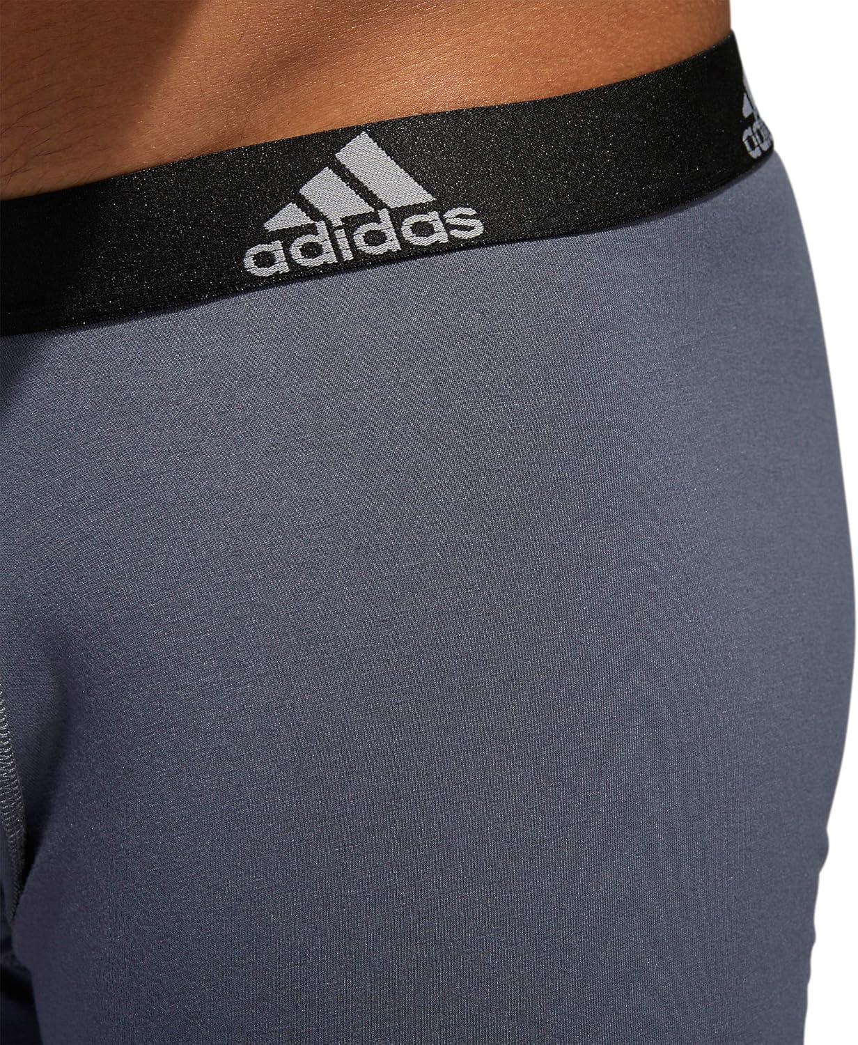 imageadidas Mens Stretch Cotton Boxer Brief Underwear 3Pack 2020Onix GreyBlackGrey
