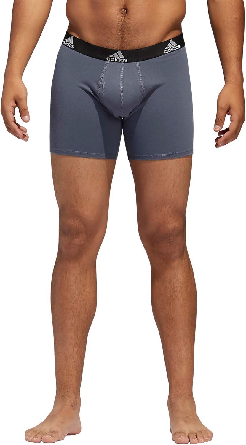 imageadidas Mens Stretch Cotton Boxer Brief Underwear 3Pack 2020Onix GreyBlackGrey